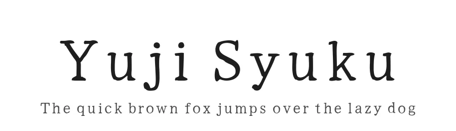Yuji Syuku by Kataoka Yuji — Script Handwritten Font