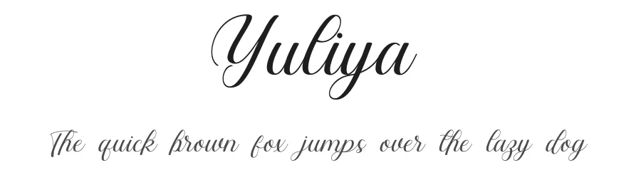 Yuliya by Fiqiart — Script Handwritten Font