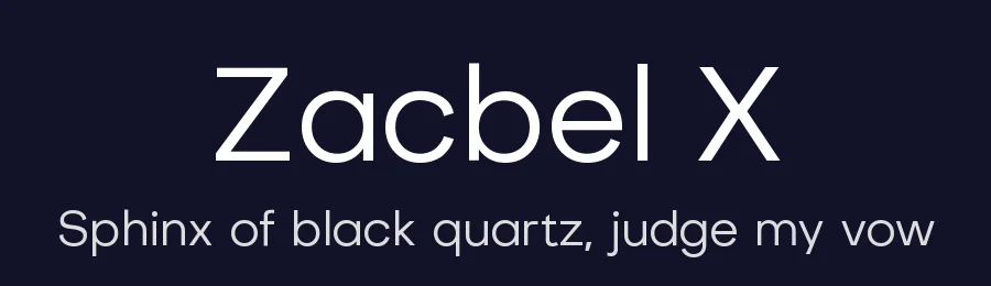Zacbel X — Sans Serif Font — thumbnail 2