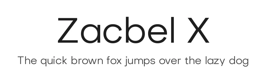 Zacbel X — Sans Serif Font