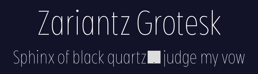 Zariantz Grotesk by Nicola Manzari, Bruno Pierini — Sans Serif Font — thumbnail 2