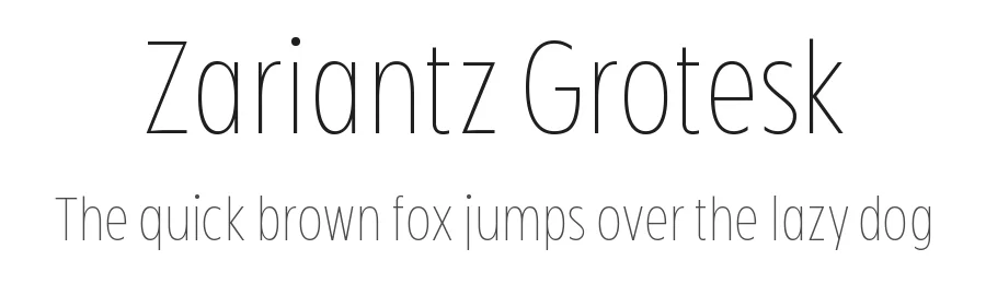 Zariantz Grotesk by Nicola Manzari, Bruno Pierini — Sans Serif Font