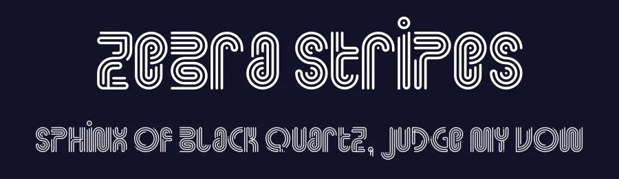 Zebra Stripes by Monika Gause — Display Font — thumbnail 2