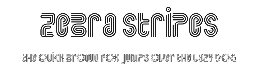 Zebra Stripes by Monika Gause — Display Font