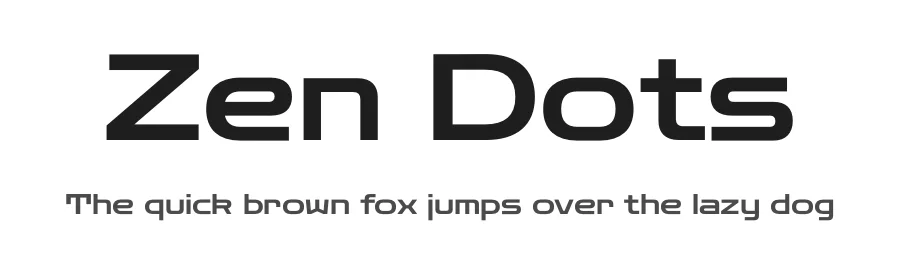 Zen Dots by Yoshimichi Ohira — Sans Serif Font