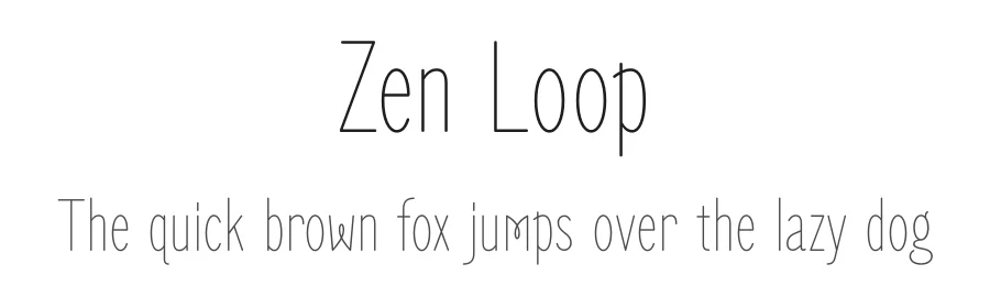 Zen Loop by Yoshimichi Ohira — Sans Serif Font