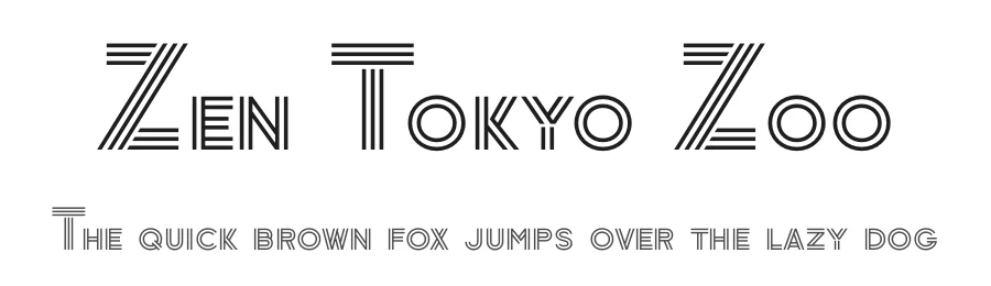 Zen Tokyo Zoo by Yoshimichi Ohira — Display Font