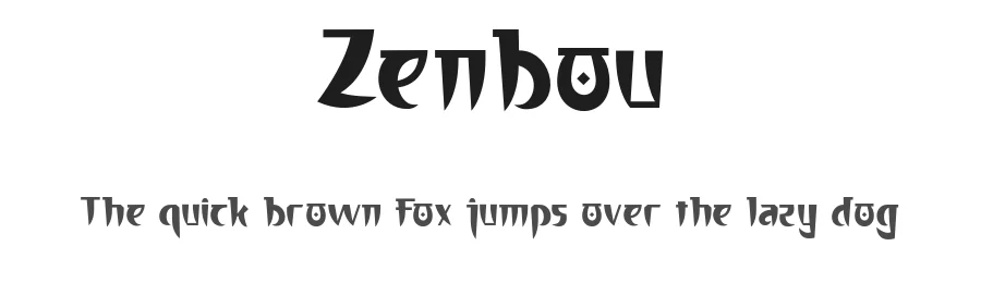 Zenbou by Gabrielle Devina S — Display Font