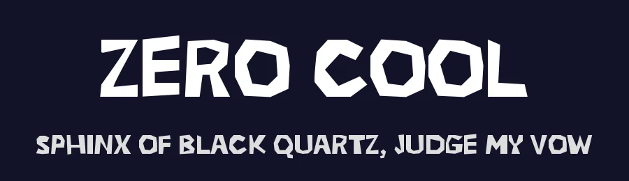 Zero Cool by GGBotNet — Display Font — thumbnail 2