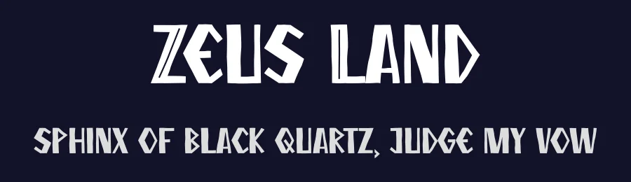 Zeus Land by PINISIART TEAM — Display Font — thumbnail 2