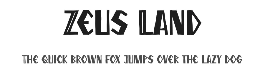 Zeus Land by PINISIART TEAM — Display Font