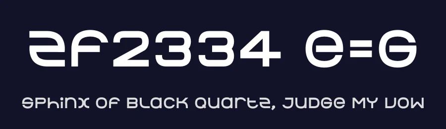 ZF2334 E=G by Zed Fonts 2334 — Display Font — thumbnail 2