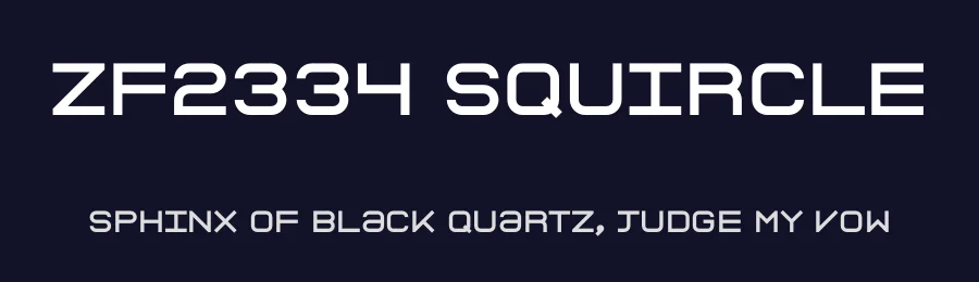 ZF2334 Squircle by Zed Fonts 2334 — Display Font — thumbnail 2