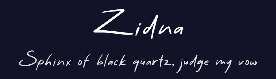 Zidna by Muhammad Zulfani — Script Handwritten Font — thumbnail 2