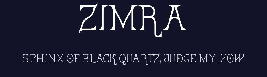 Zimra by Zsófia Bányai — Serif Font — thumbnail 2