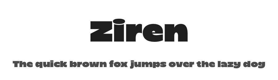 Ziren — Display Font