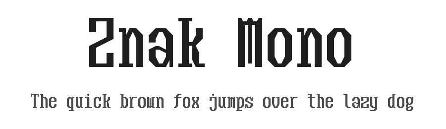 Znak Mono by frongile — Slab Serif Font