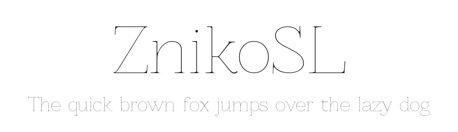 ZnikoSL by gluk — Serif Font