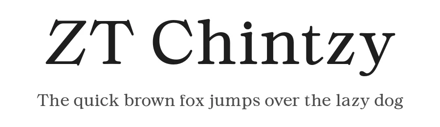 ZT Chintzy by Khairunnas — Serif Font