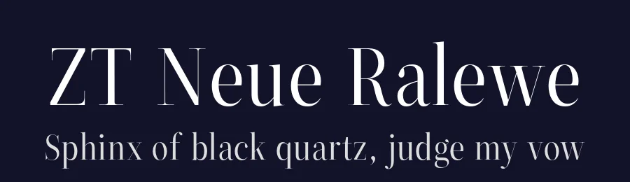 ZT Neue Ralewe by Zelowtype — Serif Font — thumbnail 2