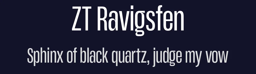 ZT Ravigsfen — Sans Serif Font — thumbnail 2