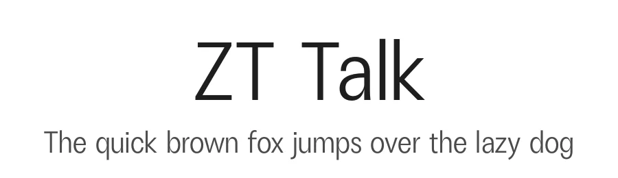 ZT Talk by Khairunnas — Sans Serif Font