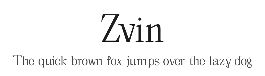 Zvin by Ivan Tsanko — Serif Font