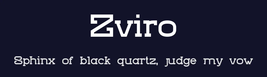 Zviro — Slab Serif Font — thumbnail 2