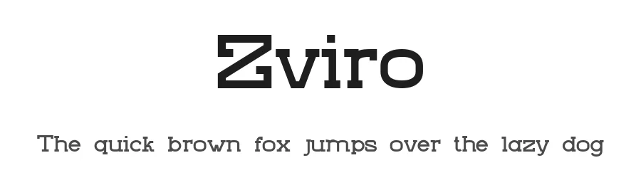 Zviro — Slab Serif Font