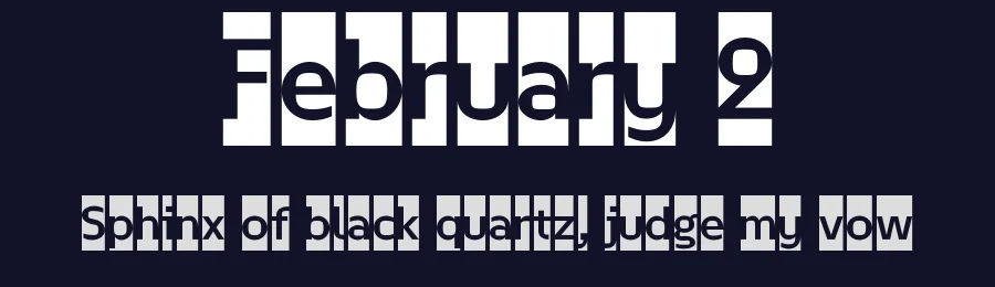 February 2 by Igor Kosinsky — Sans Serif Font — thumbnail 2