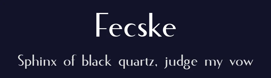 Fecske by Roland Huse Design — Sans Serif Font — thumbnail 2