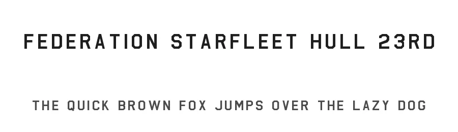 Federation Starfleet Hull 23rd by Steve Ferrera — Display Font