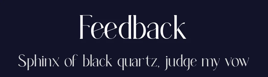 Feedback by zamjump — Sans Serif Font — thumbnail 2