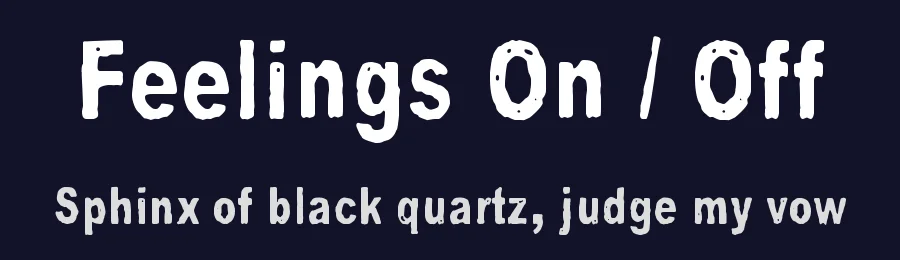 Feelings On / Off by Juha Korhonen — Decorative Font — thumbnail 2