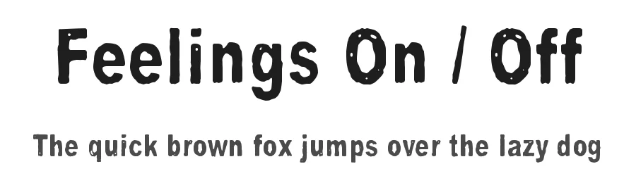 Feelings On / Off by Juha Korhonen — Decorative Font