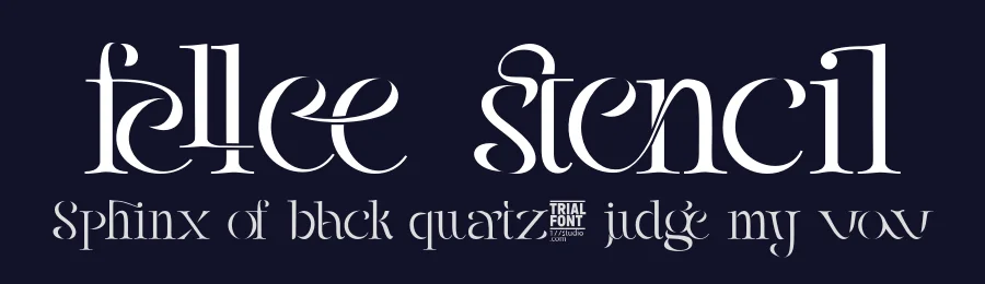 Fellee Stencil by 177Studio — Decorative Font — thumbnail 2