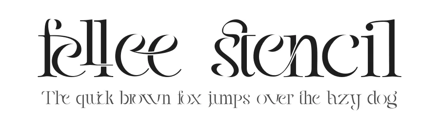 Fellee Stencil by 177Studio — Decorative Font