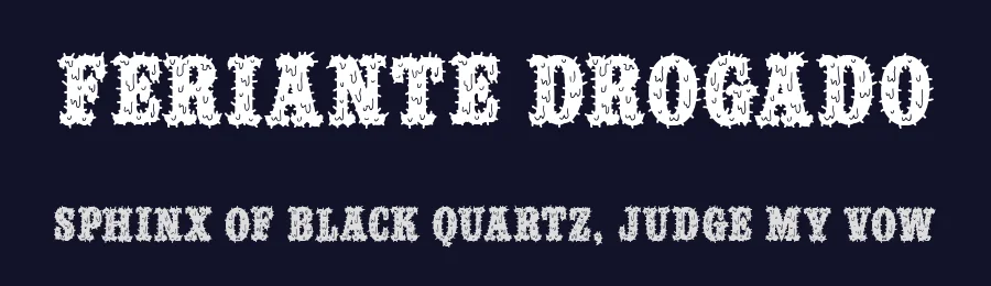 Feriante Drogado by Woodcutter — Decorative Font — thumbnail 2
