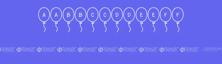 Festive Balloons by Brittney Murphy Design — Decorative Font — thumbnail 3