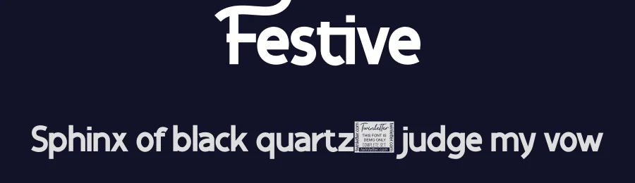 Festive by twinletter — Sans Serif Font — thumbnail 2
