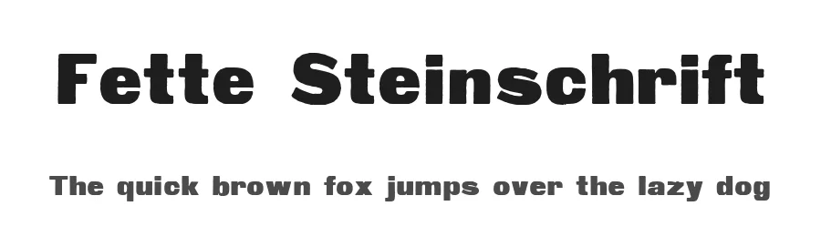 Fette Steinschrift