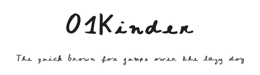 01Kinder — Script Font