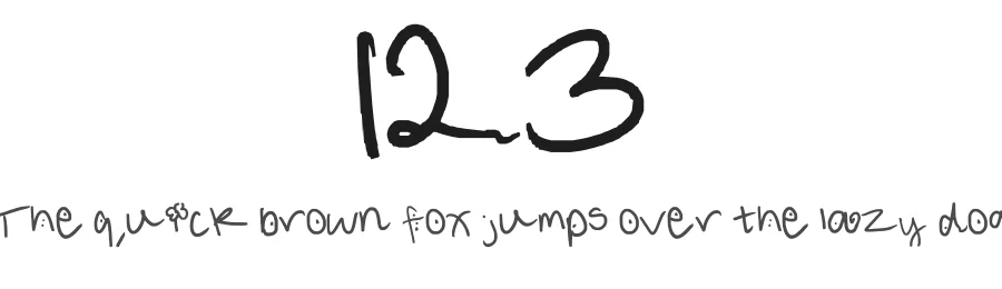 123 — Script Font
