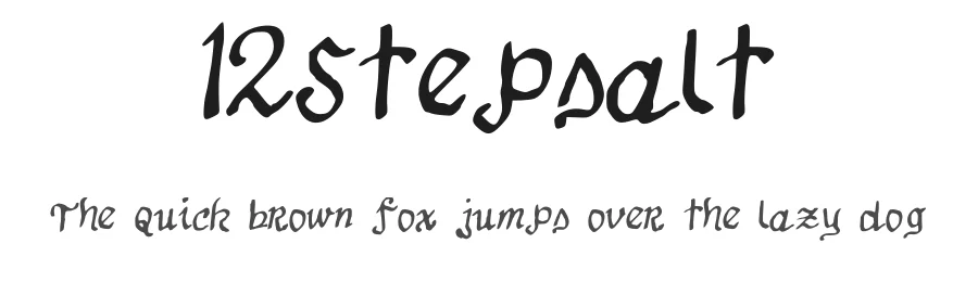 12Stepsalt — Script Font