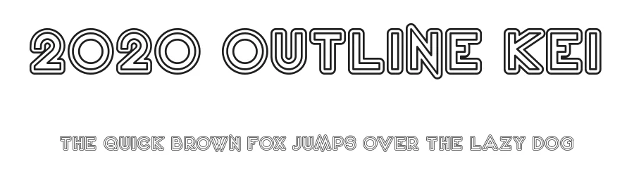 2020 Outline Kei β Sans Font