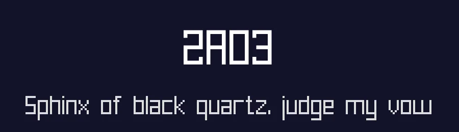 2A03 by memesbruh03 — Display Font — thumbnail 2
