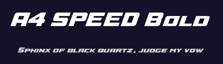 A4 SPEED Bold by Coki Fernandez — Display Font — thumbnail 2