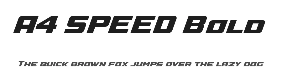 A4 SPEED Bold by Coki Fernandez — Display Font