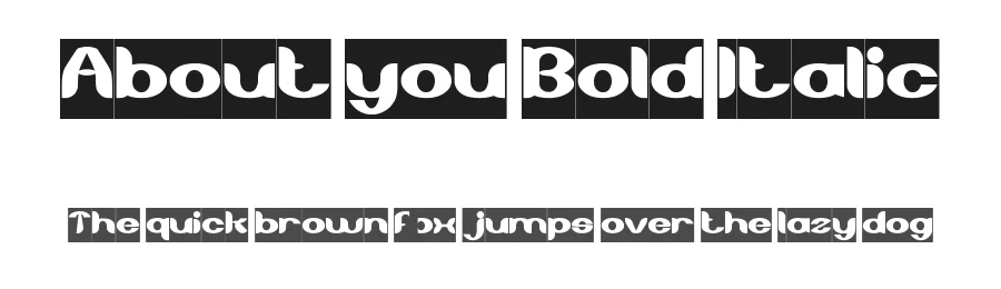 About you Bold Italic by http://www.dafont.com/wino-s-kadir.d2209 โ Display Font