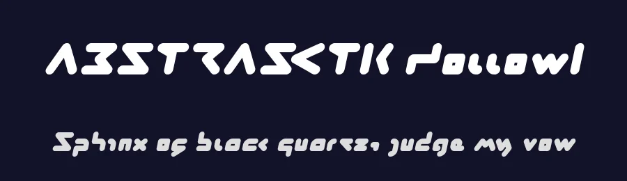 ABSTRASCTIK Hollow1 by http://www.dafont.com/wino-s-kadir.d2209 — Display Font — thumbnail 2